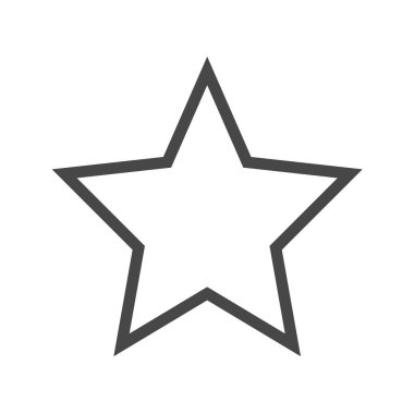 Yıldız İnce Çizgi Vektör Simgesi