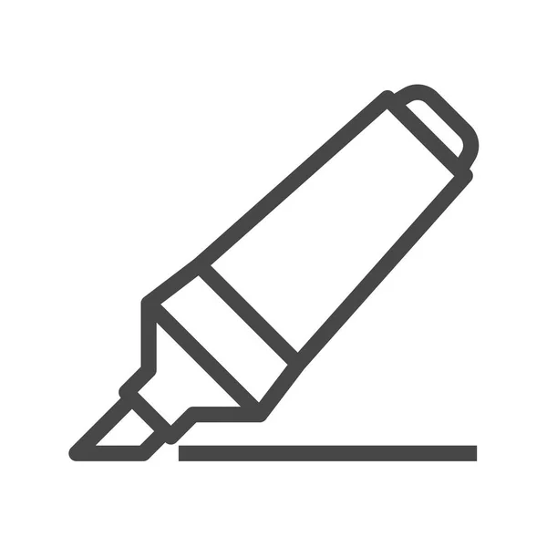 Marker Stift dünne Linie Vektor-Symbol — Stockvektor