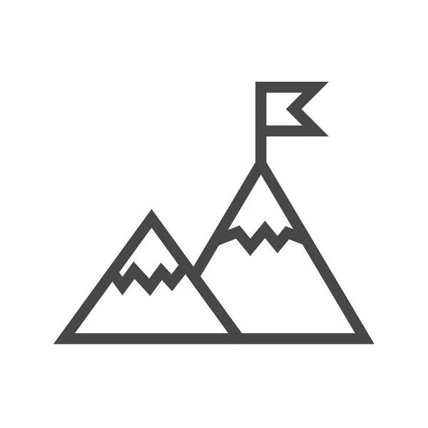 Berge Thin Line Vector Icon — Stockvektor