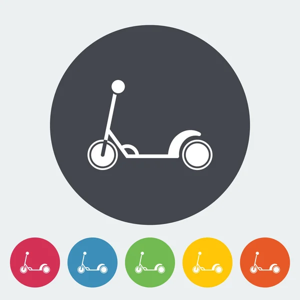 Scooter niño icono plano — Archivo Imágenes Vectoriales