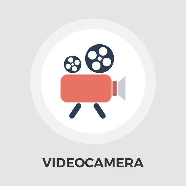 Videokamera flache Ikone — Stockvektor