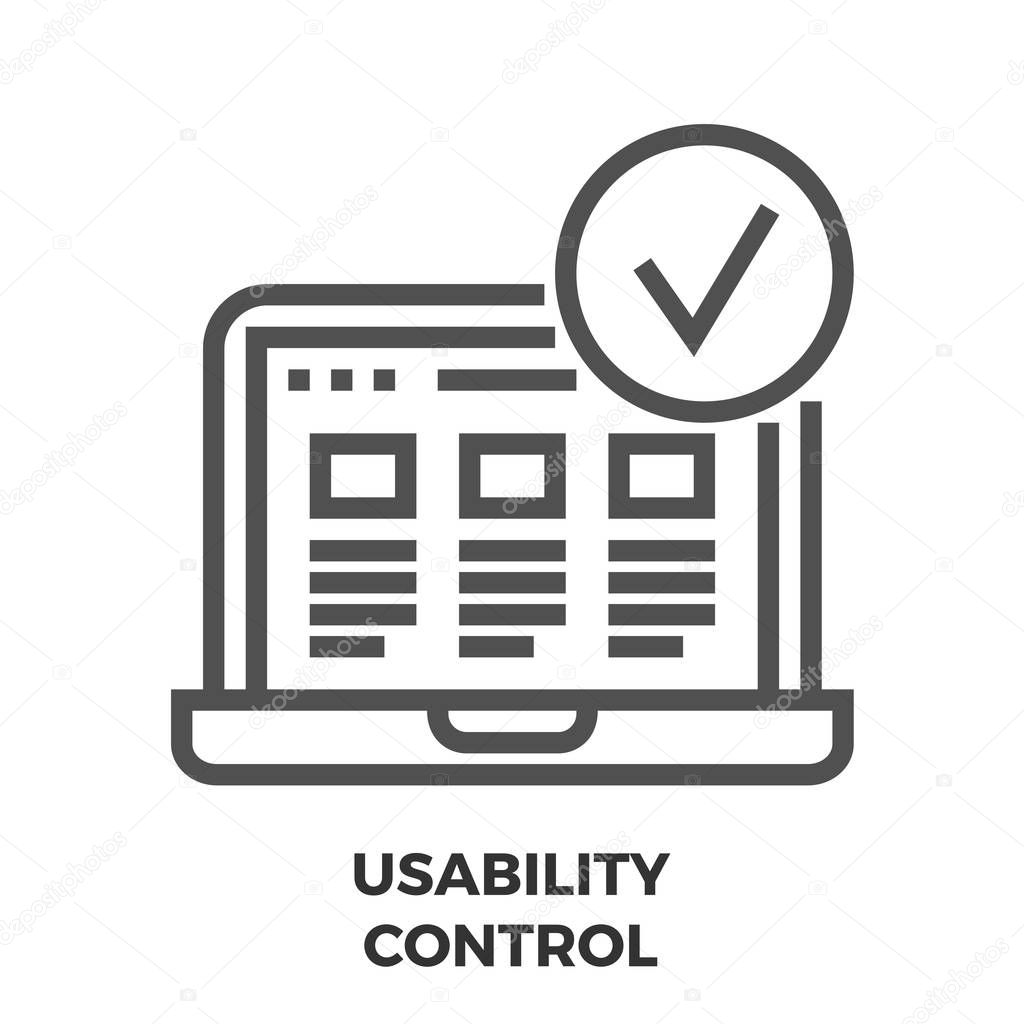 Usability Control Line Icon