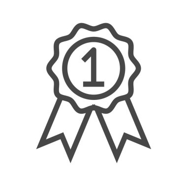 Şeritler vektör simgesi ile rozet