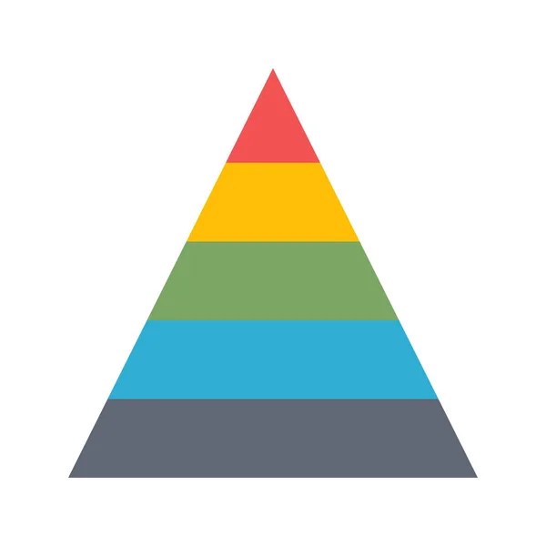 Chart Pyramid Flat Vector Icon — Stock Vector