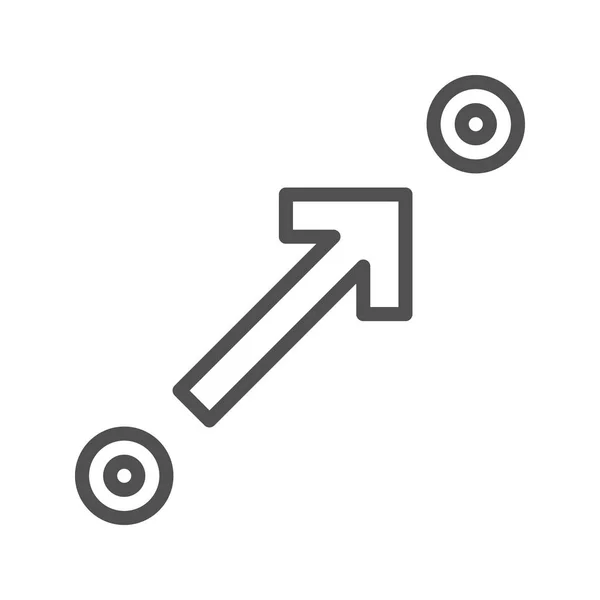 Ícone de linha de planejador de rota —  Vetores de Stock