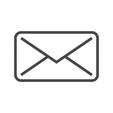 E- posta İnce Satır Vektör Simgesi.