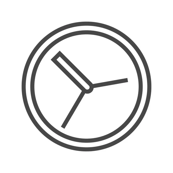Clock Thin Line Vector Icon. — Stock Vector