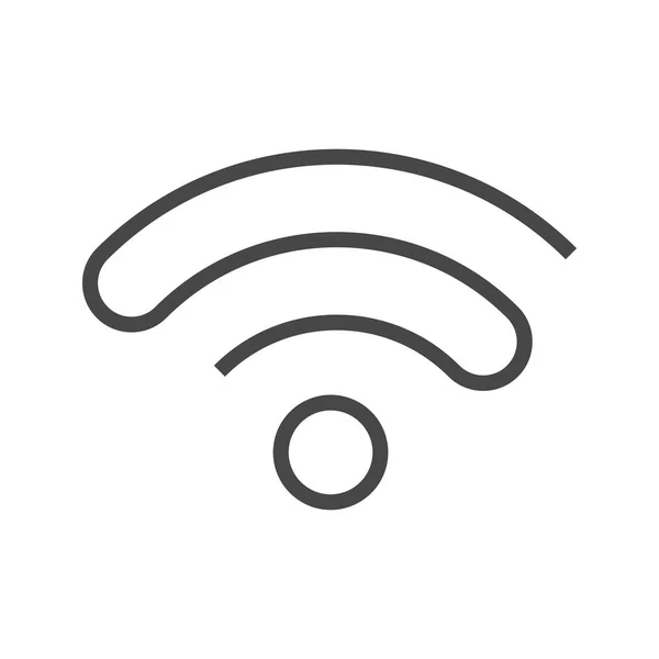 Ícone de vetor de linha fina Wi FI. — Vetor de Stock