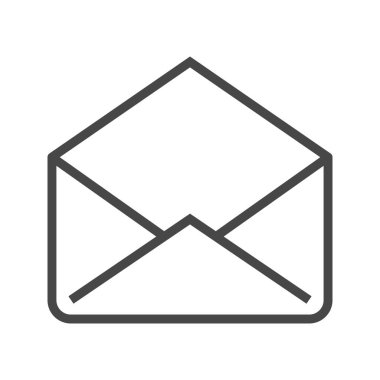 E- posta İnce Satır Vektör Simgesi.