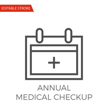 Yıllık tıbbi check-up vektör simgesi