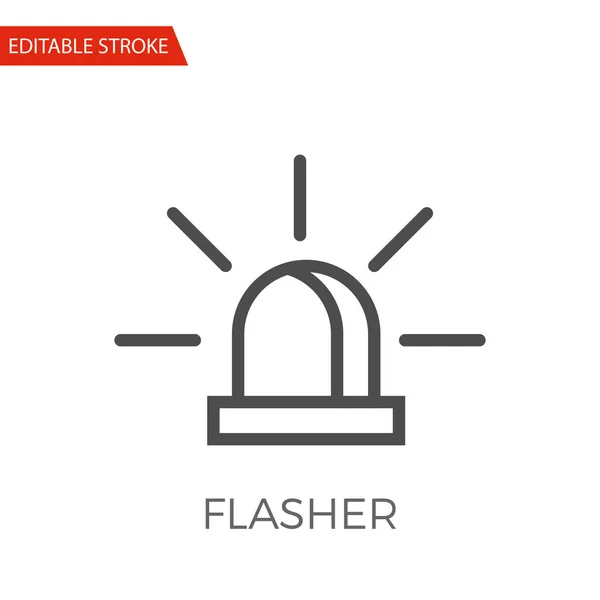 Flasher Vector Icon — Stock Vector