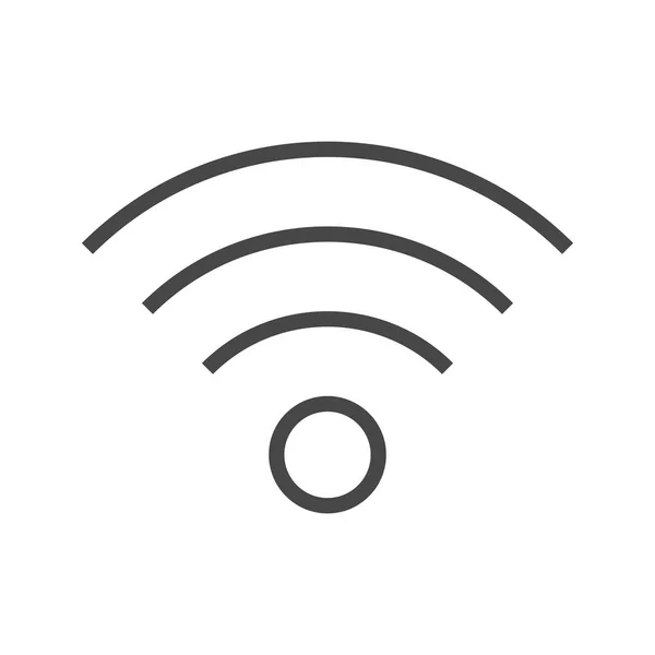 Ícone de vetor de linha fina Wi FI. —  Vetores de Stock