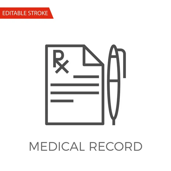 Medical Record Vector Icon — Stock Vector