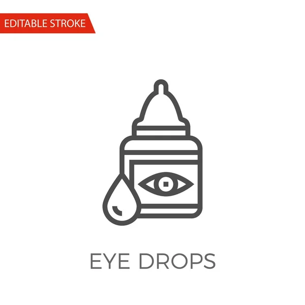 Oční kapky vektorové ikony — Stockový vektor