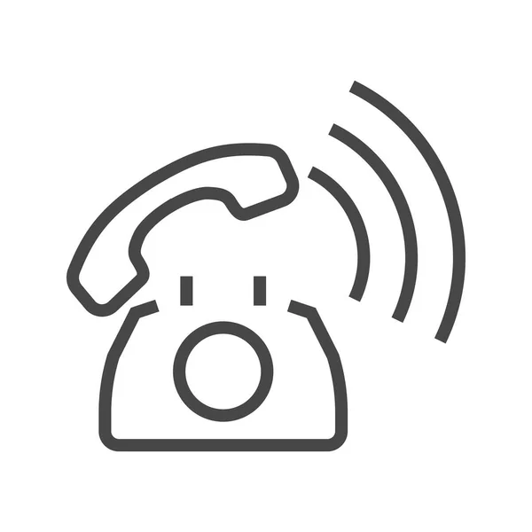 Telefono linea sottile icona vettoriale. — Vettoriale Stock