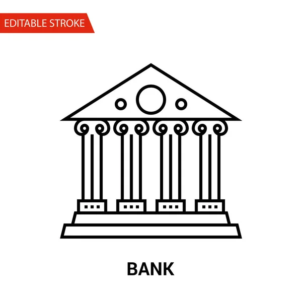 Bank-Ikone. Thin Line Vector Illustration — Stockvektor