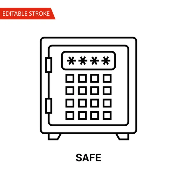 Biztonságos ikon. Vékony vonalvektor illusztráció — Stock Vector