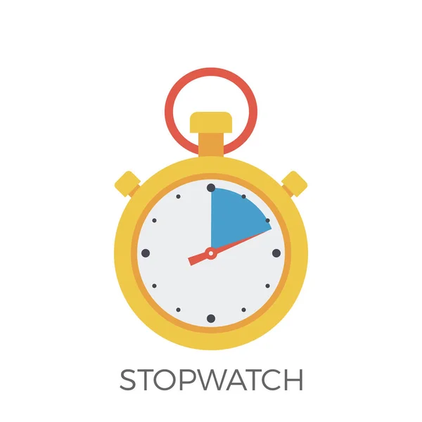 Stopwatch Icon Vector Isolated White Background Trendy Flat Style — Stock Vector
