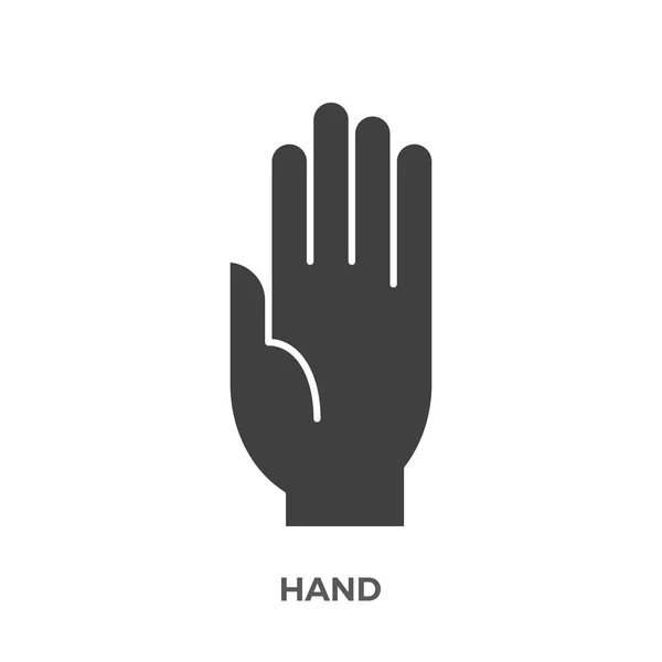 Hand-Glyphen-Vektor-Symbol. — Stockvektor