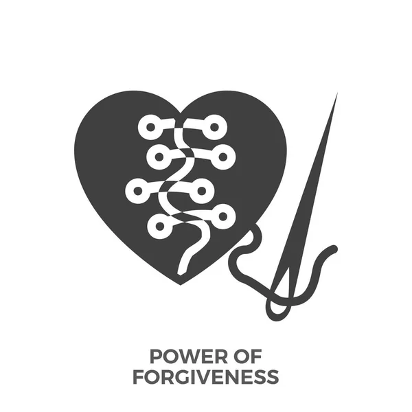 Power of Forgiveness Glyph Vector Icon. — Stock Vector