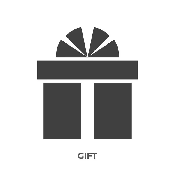 Geschenkbox Glyph Vector Icon. — Stockvektor