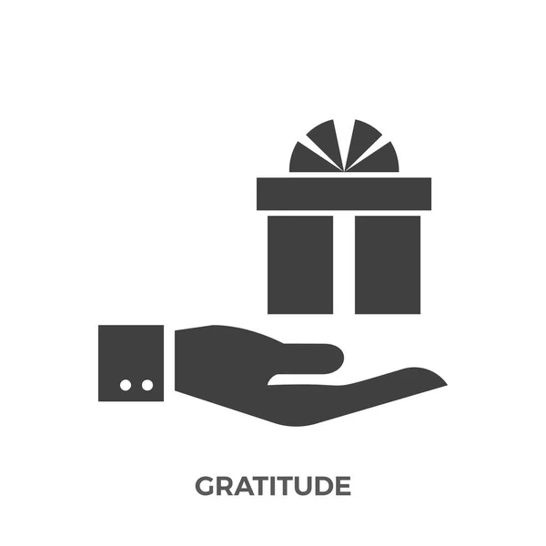 Gratitude Glyph向量Icon. — 图库矢量图片