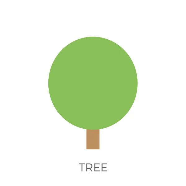 Icono de árbol plano — Vector de stock