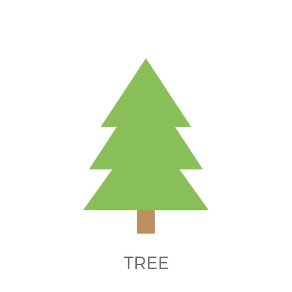 Icono de árbol plano — Vector de stock