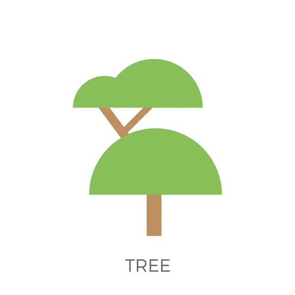 Flat tree icon — Stock Vector