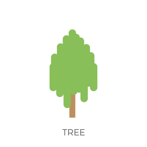 Icono de árbol plano — Vector de stock