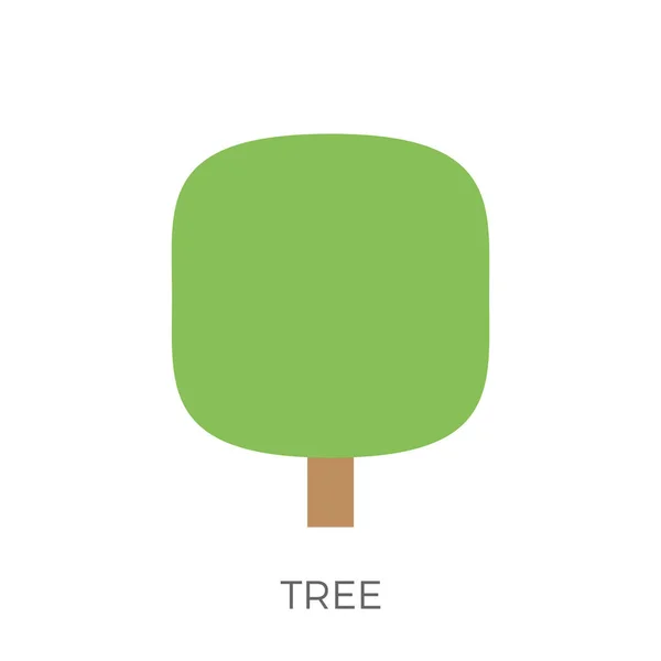 Icono de árbol plano — Vector de stock