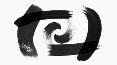 Çerçeve-soyut boya fırçası vuruş geçiş alfa kanal ile Reveal