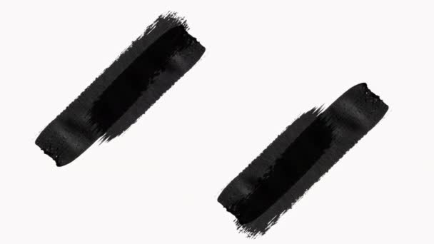 Marco - Pinceladas abstractas pinceladas Transición Revelar con canal alfa — Vídeo de stock