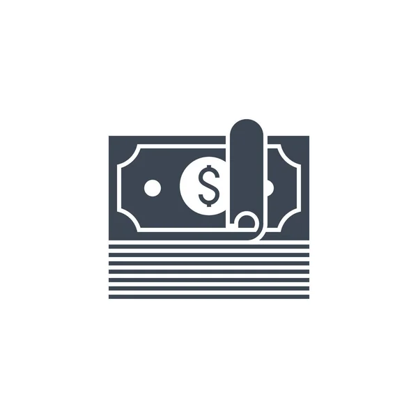 Geld gerelateerde vector glyph pictogram. — Stockvector