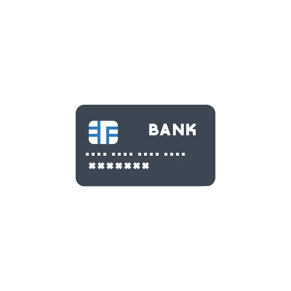 Kreditkartenbezogenes Vektor-Glyphen-Symbol — Stockvektor