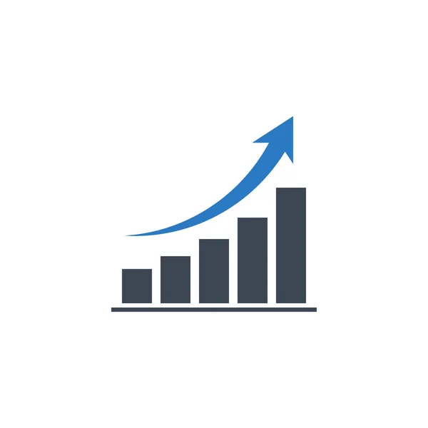 Analytics gerelateerde vector glyph pictogram — Stockvector