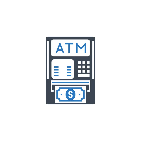 Icona del glifo vettoriale ATM — Vettoriale Stock