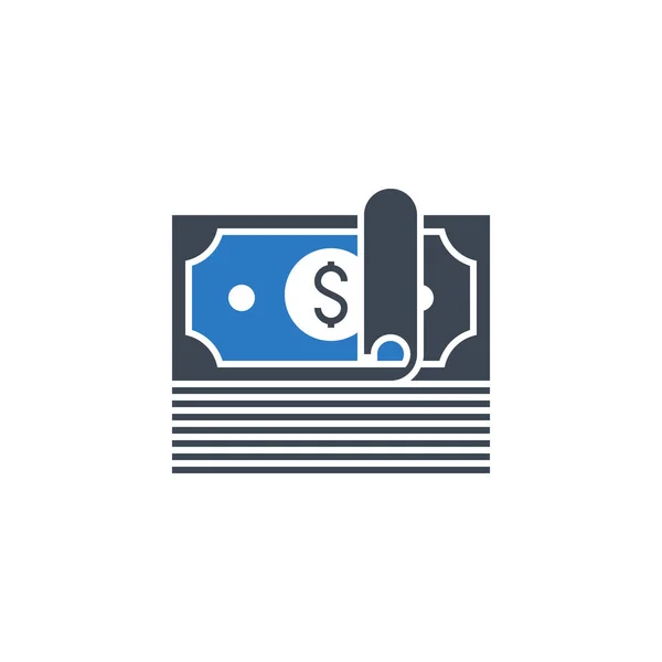 Geld gerelateerde vector glyph pictogram. — Stockvector