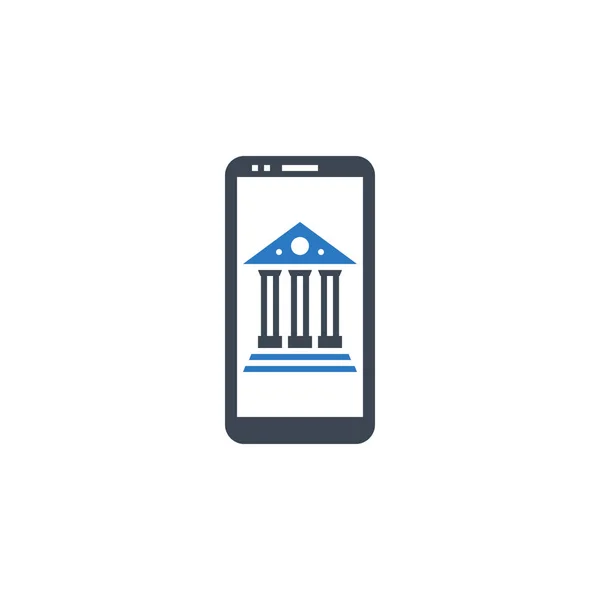 Mobile Banking related vector glyph icon. — Stock Vector