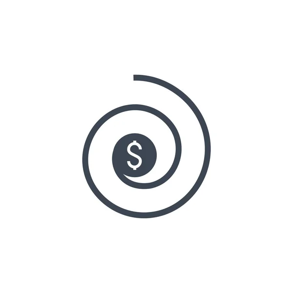 Chargeback related vector glyph icon. — 스톡 벡터