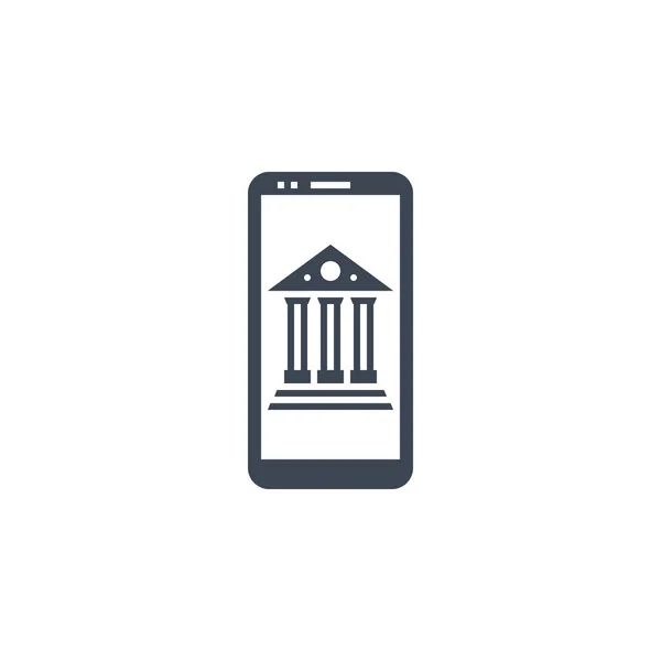 Mobile Banking related vector glyph icon. — Stock Vector