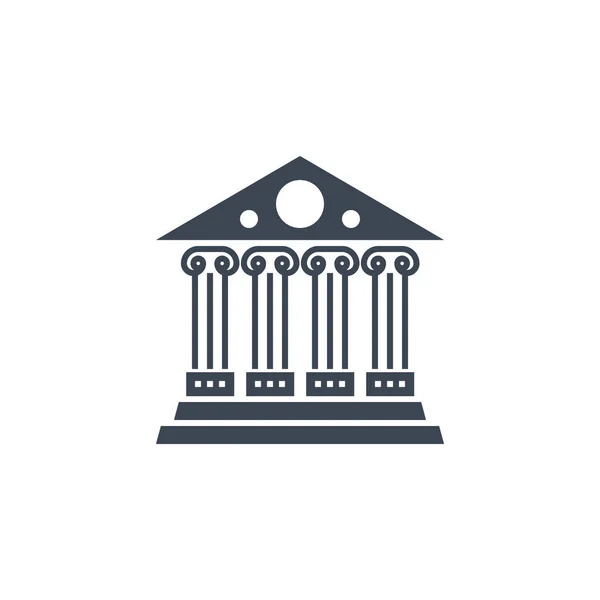 Bank related vector glyph icon. — Stock Vector