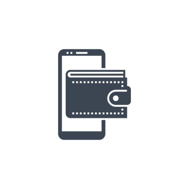 Cüzdanla ilgili vektör simgesinde.