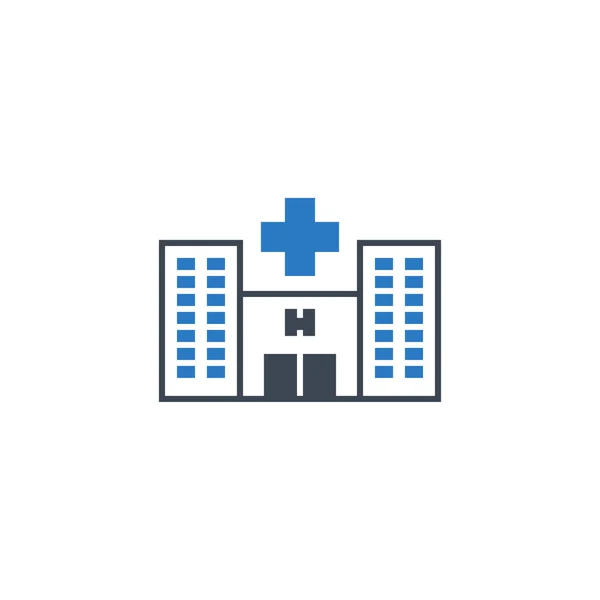 Hospital related vector glyph icon. — Stock Vector