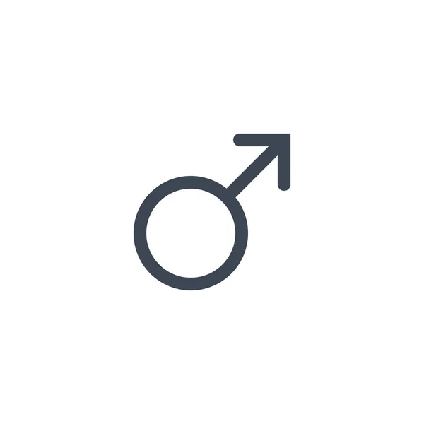 Mænd Køn Symbol relateret vektor glyf ikon. – Stock-vektor