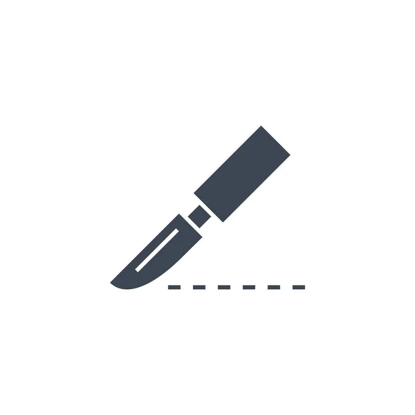 Icône de glyphe vectoriel liée au scalpel. — Image vectorielle