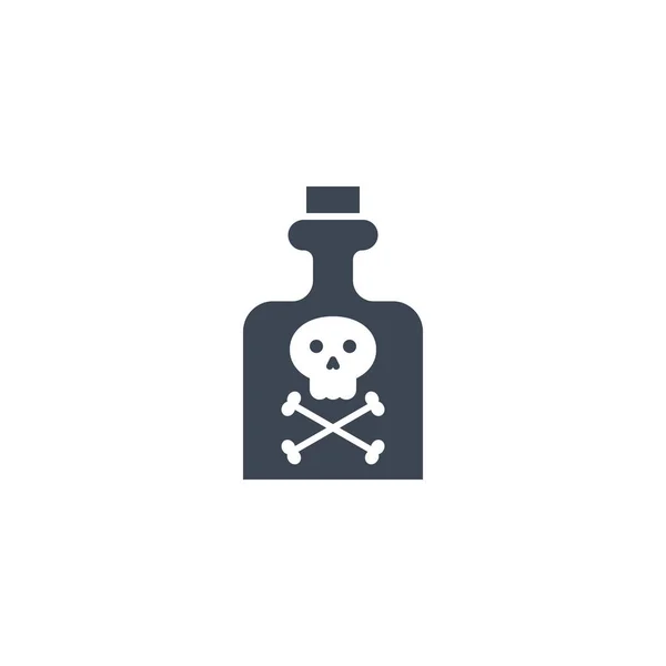 Poison related vector glyph icon. — Stock Vector