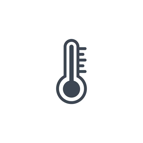 Thermometer gerelateerde vector glyph icoon. — Stockvector