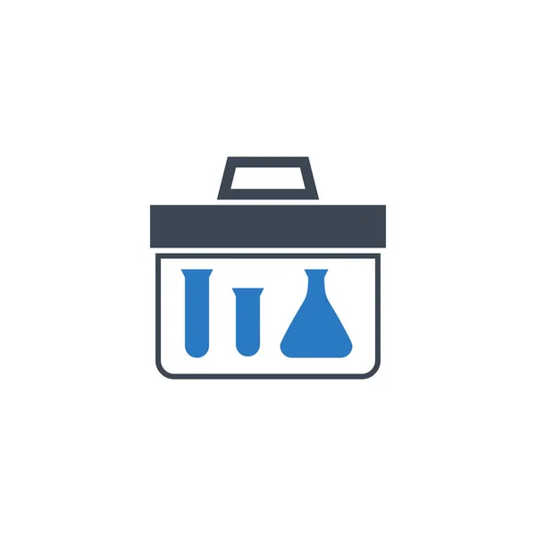 Onderzoek Briefcase gerelateerd vector glyph icoon. — Stockvector