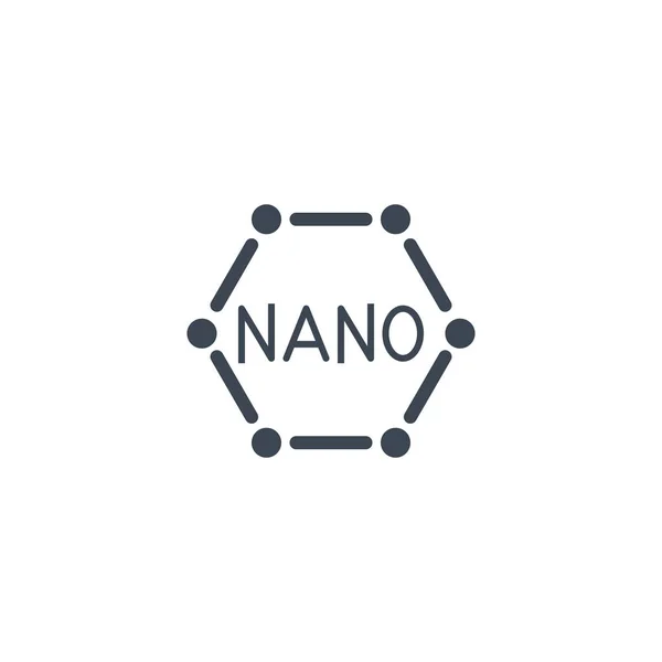 Nanoteknologi relateret vektor glyf ikon. – Stock-vektor